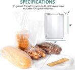 Reusable Plastic Bread Bags for Homemade Bread - 200 Pack Clear Bag with Ties For An Airtight Moisture-free Preservation and Storage - Loaf for Home Bakers and Bakery Owners - Image 5