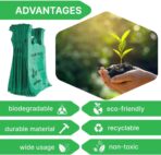 Lakesstory Biodegradable Green T-Shirt Bags | Compostable Grocery Bags | Eco-Friendly Plastic Bags - Image 4