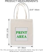 Personalized Tote Bags Custom Text/Logo/Photo for Promotional, Shopping & Travel Perfect for Personal Use & Small Businesses Reusable & Eco-Friendly, Pack of 1/10/50/100，8 OZ 100% Cotton - Image 3