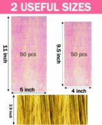 Labeol 100pcs Iridescent Cellophane Bags Goodie Candy Gift Bags 5×11 4×9.5 Valentines Day Treat Bags with Ties Clear Holographic Party Favor Wraps Easter Christmas - Image 4