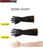 PACIFIC PPE Heavy Duty Latex Chemical Gloves, Strong Acid Resistance Rubber Gloves, Against Alkali and Oil, 18" - Image 4