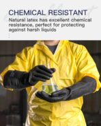 PACIFIC PPE Heavy Duty Latex Chemical Gloves, Strong Acid Resistance Rubber Gloves, Against Alkali and Oil, 18" - Image 5