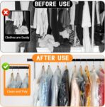 150 Pack Dry Cleaning Plastic Bags, 35.4 x 23.6 In Dry Cleaner Bags Plastic Clear, Dust-proof Garment Bag for Drying Cleaner, Home Storage, Travel, Moving - Image 5