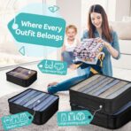 ALL INCLUDED - 12 Set Packing Cubes for Suitcases Carry On, Travel Essentials/Accessories Luggage Organizer Bags Set, Includes Cubes, Shoes Bag, Matte Cosmetic Bag, Zipper Bags - Image 3