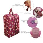 M-jump 4 Pack Travel Essentials Shoe Bags 4 Colors Fashion Shoe Bags for Men & Women Shoe Storage, Travel Accessories Vacation, Luggage Organizer Portable Shoe Pouch with Handle - Image 4