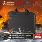 ENGPOW Accordion File Organizer, Fireproof Expanding File Folder with 13 Pockets Document Organizer with Handle & Labels, Portable Home Travel Safe Storage for Letter A4 Files and More, Black - Image 3