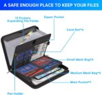 ENGPOW Accordion File Organizer, Fireproof Expanding File Folder with 13 Pockets Document Organizer with Handle & Labels, Portable Home Travel Safe Storage for Letter A4 Files and More, Black - Image 6