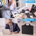 ENGPOW Accordion File Organizer, Fireproof Expanding File Folder with 13 Pockets Document Organizer with Handle & Labels, Portable Home Travel Safe Storage for Letter A4 Files and More, Black - Image 9