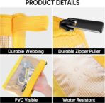 TICONN Tool Pouch, 1680D Oxford Small Tool Bag, Tool Pouches with Zipper, Clear Utility Bag Zipper Pouch for Tool Organizers and Storage (3PK Combo) - Image 3