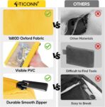 TICONN Tool Pouch, 1680D Oxford Small Tool Bag, Tool Pouches with Zipper, Clear Utility Bag Zipper Pouch for Tool Organizers and Storage (3PK Combo) - Image 6
