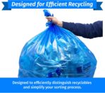 Reli. SuperValue 40-45 Gallon Recycling Bags | 100 Count | Blue Trash Bags - Image 5