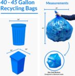 Reli. SuperValue 40-45 Gallon Recycling Bags | 100 Count | Blue Trash Bags - Image 7