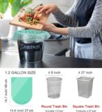 200 Counts AYOTEE Mini Trash Bags,1.2 Gallon Small Compostable Trash Bags,Strong Unscented Compost Bags, Fit 4.5-5 Liter Trash Can,1-1.5 Gallon - Image 5