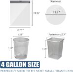Small Trash Bags 4 Gallon - Drawstring 4 Gallon Trash Bag, Individual Unscented Small Garbage Bags, White 4 Gal Trash Can Liners Bathroom Trash Bags, 57 Count - Image 6