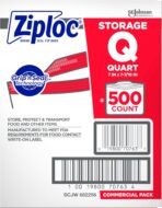 SC Johnson Professional, Ziploc Storage Bags, For Food Organization and Storage, Double Zipper Seal, Easy-Open Tabs Quart, 500 Count - Image 4