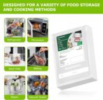 Bonsenkitchen Precut Vacuum Food Sealer Bags 100 Pint 6" x 10", BPA Free, Commercial Grade Textured Food Vacuum Sealer Bag, Thick Embossed Bags for Food Storage and Sous Vide Cooking VB3204 - Image 4