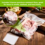 Bonsenkitchen Precut Vacuum Food Sealer Bags 100 Pint 6" x 10", BPA Free, Commercial Grade Textured Food Vacuum Sealer Bag, Thick Embossed Bags for Food Storage and Sous Vide Cooking VB3204 - Image 7