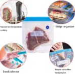 Sous Vide Bags 15pack Large Size 10.2x13.4in/ 26x34cm Food Vacuum Storage Bags, Reusable Vacuum Zipper for Sous Vide Cooking, 4 Sealing Clips for Food Storage and Sous Vide Cooking. - Image 5
