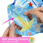SUNCOLOR Party Favor Bags, 28 Pack Plastic Gift Bags with Self-Sealing Closure, 7.9x7.1x2.8 Inches, 4 Cupcake Designs, Single-Sided Transparent for Kids Birthday Goodie Bags - Image 4
