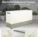 Bar Height Patio Dining Set Covers,100% Waterproof Outdoor Adirondack Bar Height Chairs and Table Sets Cover, Bar Table Set Covers for Patio Furniture Set,72" x 30" x 41" - Beige - Image 4