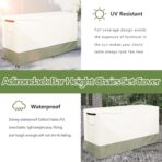 Bar Height Patio Dining Set Covers,100% Waterproof Outdoor Adirondack Bar Height Chairs and Table Sets Cover, Bar Table Set Covers for Patio Furniture Set,72" x 30" x 41" - Beige - Image 6