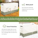 Bar Height Patio Dining Set Covers,100% Waterproof Outdoor Adirondack Bar Height Chairs and Table Sets Cover, Bar Table Set Covers for Patio Furniture Set,72" x 30" x 41" - Beige - Image 7