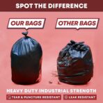 Contractor Garbage Bags 55 Gallon | 32 Trash Bags | Heavy Duty | Black ContractorLarge 55-60 Gallon Trash Bags Heavy Duty Liners, Extra Large Trash Liners Construction, Industrial Bag - Image 8