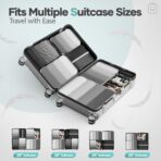 Veken 9/11 Set Compression Packing Cubes for Travel Essentials,Compressible Expandable Large Luggage Suitcase Organizer Bags for Clothing,Durable Space Saver Storage Bags with Toiletry Bags(Black) - Image 9