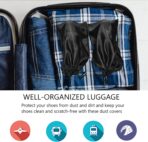 GONGKANGYUAN 10 Pack Shoe Bags for Travel Satin Fabric Shoe Bag with Drawstring for Men Women Travel Protecting Storing Shoes - Image 5