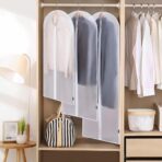 BALEINE 40'' Translucent Garment Bags, 12 Packs PEVA Dress Bag for Closet Clothes Dresses Suit Coats Storage (White, 12PK) - Image 6