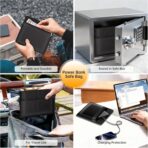 DocSafe Fireproof Document Bag (5200℉) with Fireproof Organizer Travel Case,Heat Insulated Fire＆Water Resistant 8 Layers Safe Money Bag Storage for Important Documents,Cash,Power Bank,Valuables,Black - Image 7