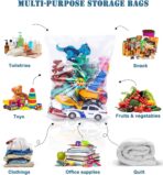 10 Heavy Duty Storage Bags with Zipper Top, 3.1-mil Thick, Extra Large 5 Gallon Bag 18" x 24", Resealable Plastic Bag, Jumbo Freezer Bags for Food, Clothes, Travel, Moving - Image 7