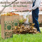 YOUEON 10 Pack 30 Gallon Leaf Bags Brown Paper, 2-Ply Heavy Duty Lawn and Refuse Bags, Yard Waste Bags for Home, Garden, Yard, Self Standing and Tear Resistant - Image 7