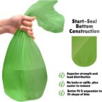 Tall Kitchen Biodegradable Trash Bags 13 Gallon (120 Bags) Eco-friendly Medium Green Garbage Bag 55 Liter Landfill-Friendly Can Liners Portable Camping Toilet Bags Made With epi (120 count) - Image 3