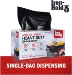 Contractor Trash Bags - 45 Gallon, 18 Bags, Wing Tie Closure, 3 MIL Thick, Gusseted Bottom, Black - Heavy Duty Industrial Strength Garbage Bags - Image 5