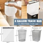 Small Trash Bags 4 Gallon - 57 Count Drawstring 4 Gallon Trash Bag, Pre-separated Small Garbage Bags Bathroom Trash Bags, Unscented White 4 Gal Trash Can Liners - Image 5