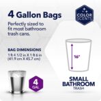 Color Scents Small Trash Bags - 4 Gallon, 60 Bags (1 Pack of 60 Count), Twist Tie - Light Blue in Ocean Mist Scent with Microban - Image 3