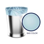 Color Scents Small Trash Bags - 4 Gallon, 60 Bags (1 Pack of 60 Count), Twist Tie - Light Blue in Ocean Mist Scent with Microban - Image 4