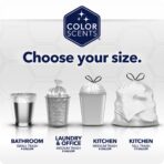 Color Scents Small Trash Bags - 4 Gallon, 60 Bags (1 Pack of 60 Count), Twist Tie - Light Blue in Ocean Mist Scent with Microban - Image 8
