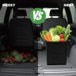 10 Pack Reusable Shopping Bags - 14.9x12.6x9.4 Inth Bulk Tote Bag for Grocery with 5 Pack Thick Plastic Bottom can Hold 50 Lbs, Foldable & Durable with Reinforced Handles - Image 7