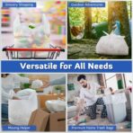 100 Pack 40" x 30" x 8" Extra Large White Plastic Shopping Bags(0.8 Mil Thick) Reusable Heavy Duty Large T-shirt Grocery Bags Bulk with Handles for Restaurant, Retail, Business - Image 7