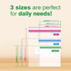 TYPLASTICS Sandwich and Snack Bags, Storage Bags for Food On the Go, Double Zipper for Freshness, Easy Open Design, Reclosable, 360 Count - Image 5