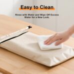 Bread Bags for Homemade Bread - 2 Packs XL Reusable Organic Beeswax Linen Cotton Sourdough Bag, Homesteading Essentials Sourdough Bags with Sealing Zip to Keep Fresh - Image 7