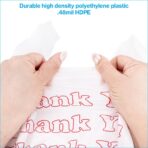 SSWBasics White Thank You Bags Case of 1000-11 ½” x 6" x 21" - Thickness .48mil HDPE- Standard Supermarket Size, Perfect for Grocery, Retail, Convenience Stores, Take-Out and Home Use - Image 4