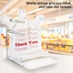 SSWBasics White Thank You Bags Case of 1000-11 ½” x 6" x 21" - Thickness .48mil HDPE- Standard Supermarket Size, Perfect for Grocery, Retail, Convenience Stores, Take-Out and Home Use - Image 5