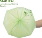 SUPERBIO 3 Gallon Compostable Food Waste Bags, 80 Count, Food Scrap Bags with Handles, ASTM D6400, BPI and OK compost INDUSTRIAL - Image 6