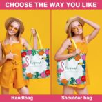 20 Pack Sublimation Blanks Canvas Tote Bags, Reusable Grocery Bags Heat Transfer Widen Tote Bags Cosmetic Makeup Bags Shopping Bag W/Customized Color for DIY, Advertising, Christmas Craft Gifts - Image 6