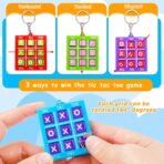 24PCS Tic Tac Toe Game Birthday Party Favors Goodie Bags Easter Basket Stuffers for Kids 4-8 8-12 Classroom Treasure Chest Carnival Prize Box Toys Bulk Keychain Pinata Filler Return Gifts for Girl Boy - Image 7
