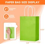 METAPRINT 24 Pcs Rainbow Paper Gift Bags with Handles in Bulk, 5.8x3.2x8.25 inch Small Kraft Paper Bags for Birthdays, Party Favors, Wedding (6 Colors) - Image 3