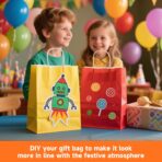 METAPRINT 24 Pcs Rainbow Paper Gift Bags with Handles in Bulk, 5.8x3.2x8.25 inch Small Kraft Paper Bags for Birthdays, Party Favors, Wedding (6 Colors) - Image 6